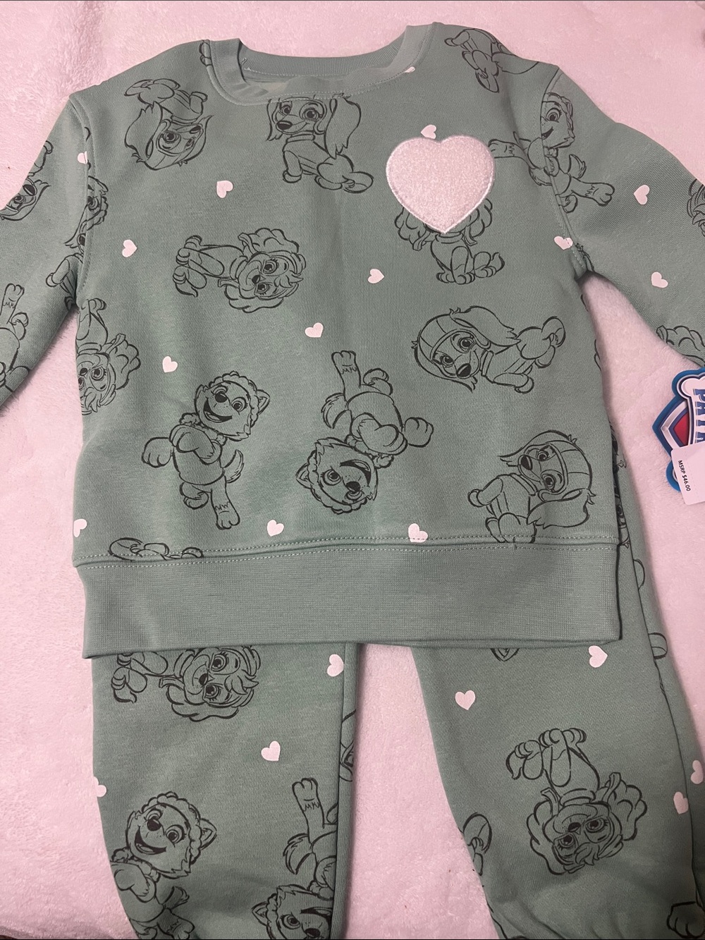 NWT Carter's Green Paw Patrol Heart Girls Set 2T